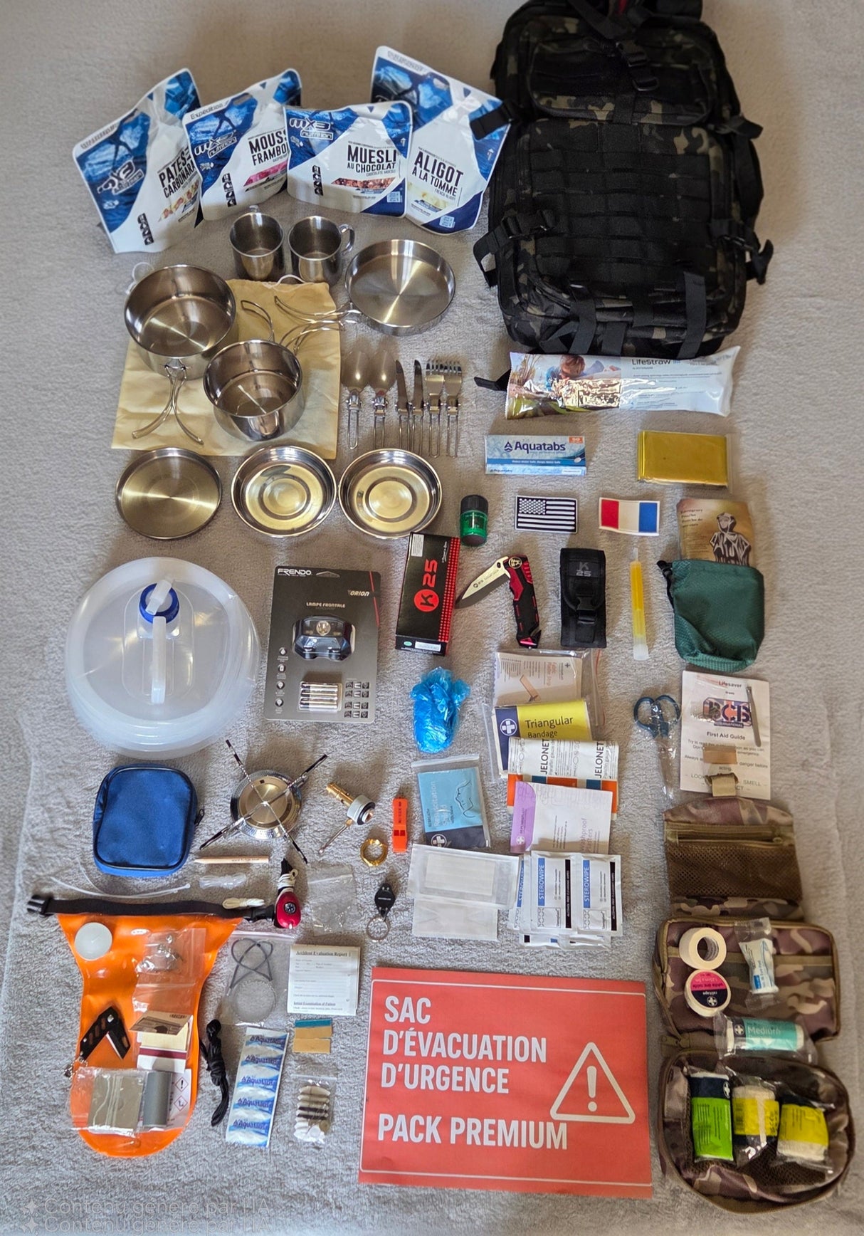 Sac d'évacuation Pack Premium NOS-X