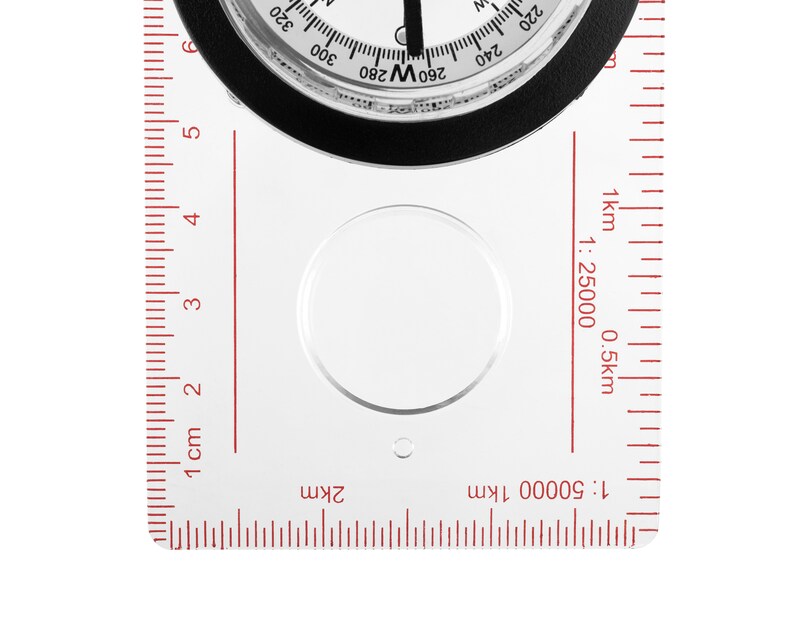 Boussole de carte avec loupe MIL-TEC