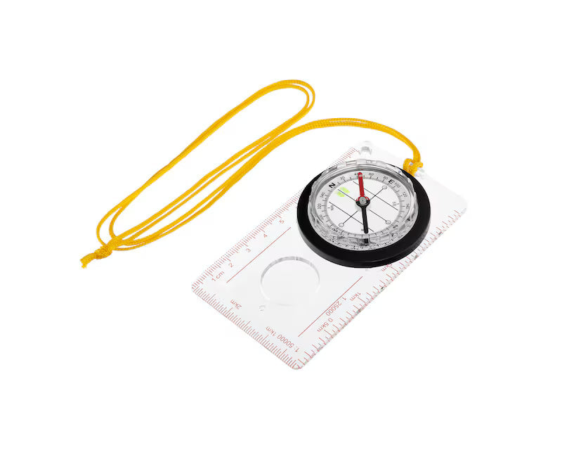 Boussole de carte avec loupe MIL-TEC
