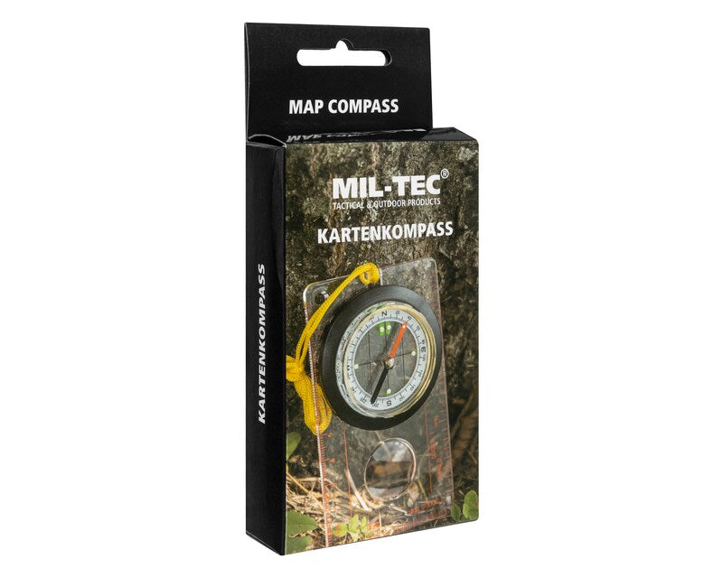 Boussole de carte avec loupe MIL-TEC