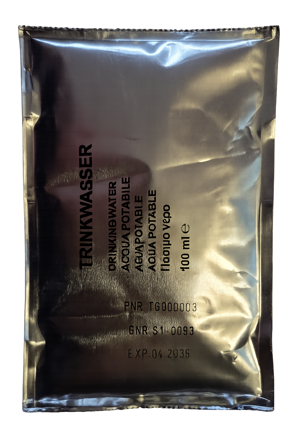 Eau potable BW – 100 ml conservation 10 ans MIL-TEC