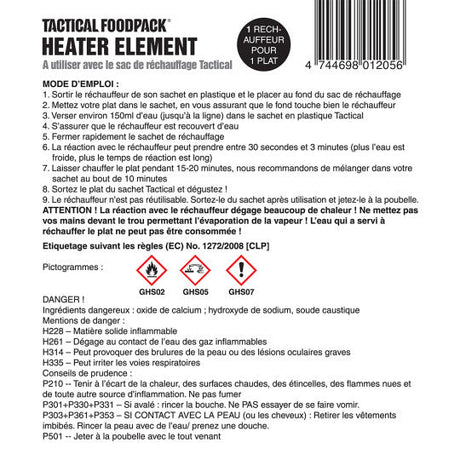 Réactif chauffant sans flamme Tactical Heater Element A10