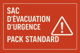 Pack Standard  Sac d’évacuation NOS-X