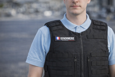 Bandeau Gomme “GENDARMERIE” Velcro – 11 × 3 cm