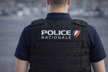 Bandeau Gomme “POLICE NATIONALE” Velcro – 25 × 7 cm