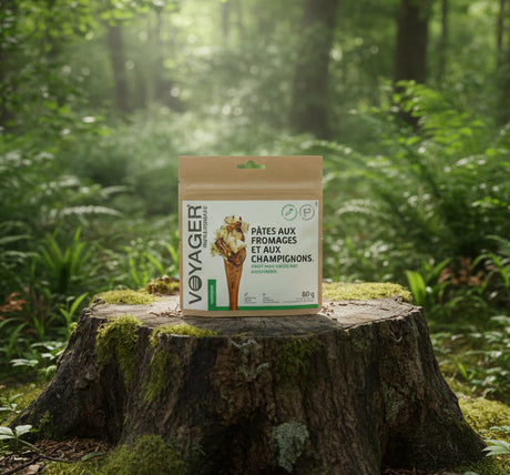Pâtes au fromage et aux champignons-80g-344kcal Végétarien VOYAGER