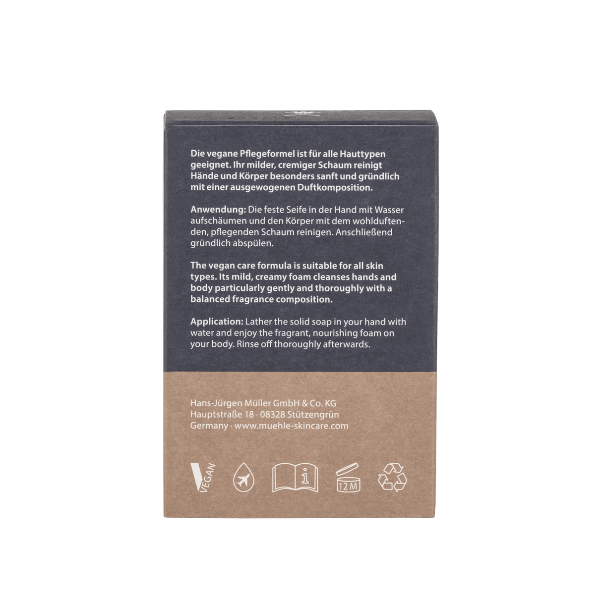 Savon solide corps – 100 g – Cassis & Cèdre MÜHLE