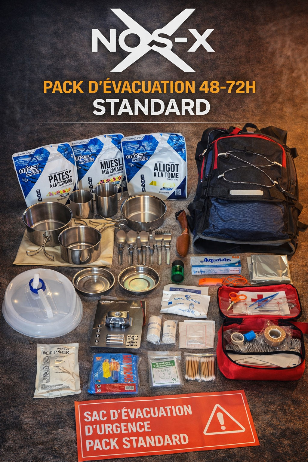 Pack Standard  - Sac d’évacuation NOS-X